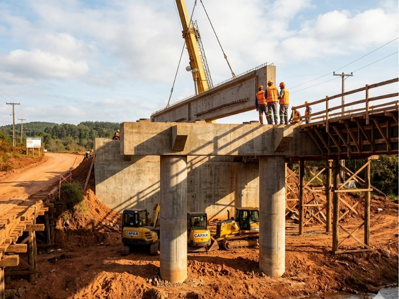 Puente de hormigón armado CAPAR Constructora